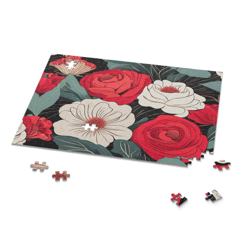 Floral Jigsaw Puzzle, Gift for Puzzle Lovers, Unique Wall Art, Family Activities, (120, 252, or 500-Piece)