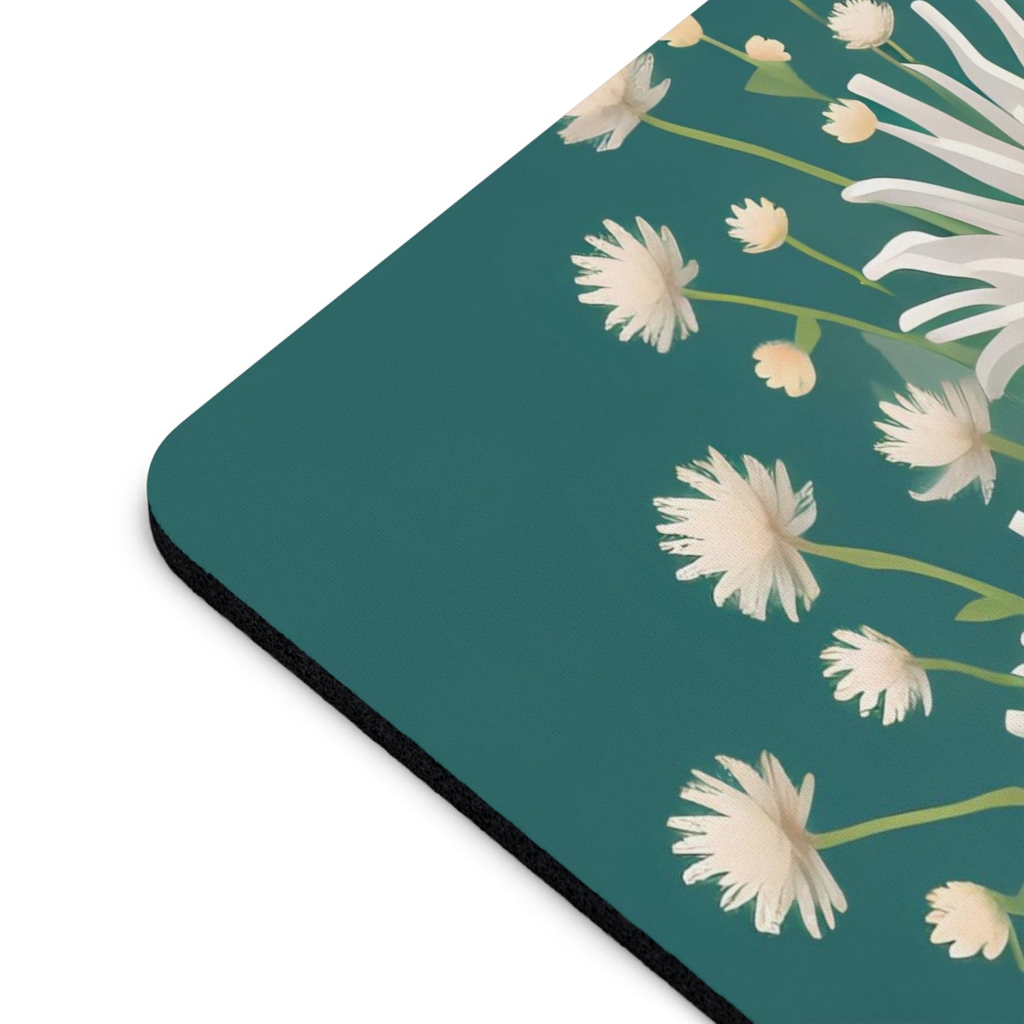 White Flowers, Computer Mouse Pad - for Home or Office