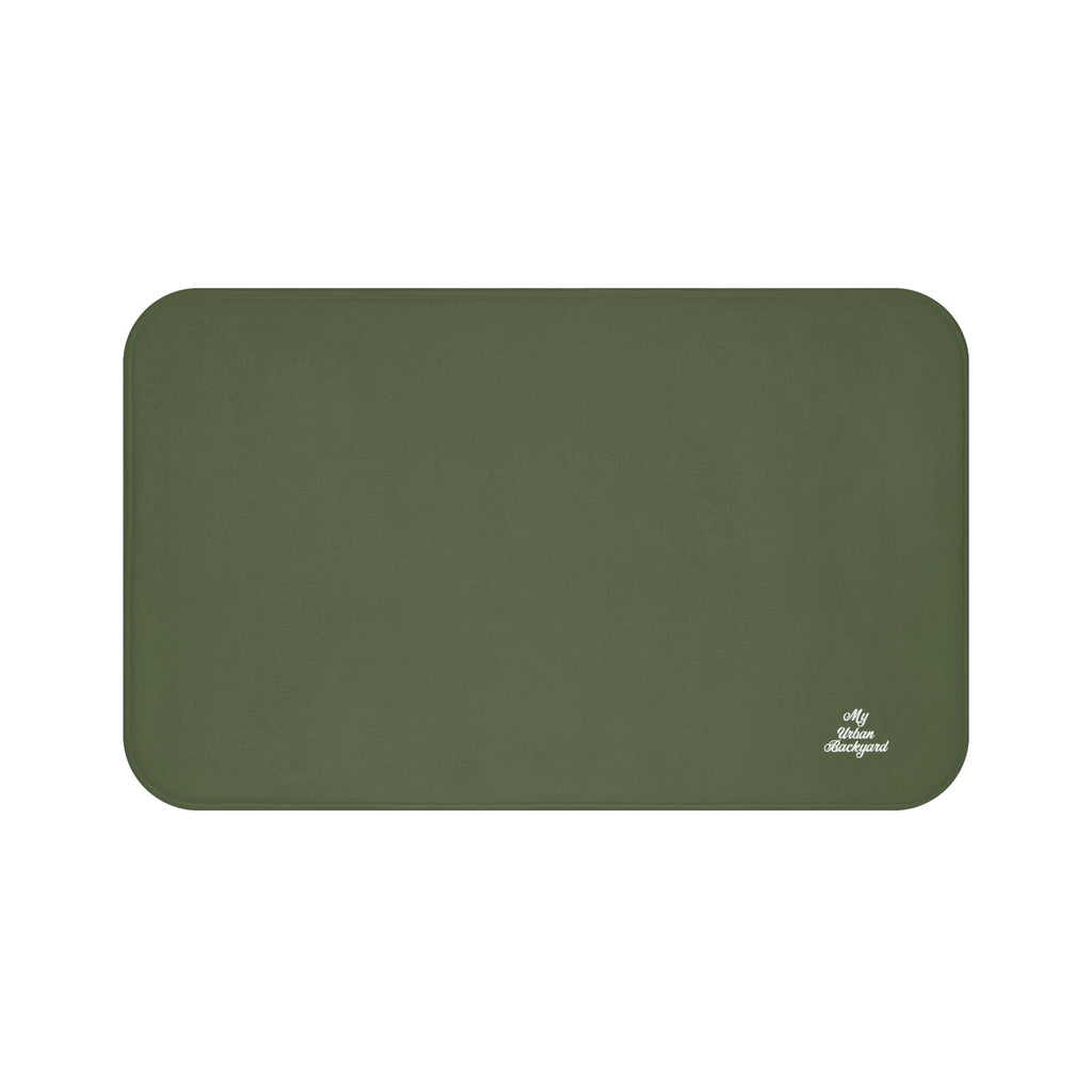 Olive Accent Color, Memory Foam Bath Mat - Cozy Bathroom Essential