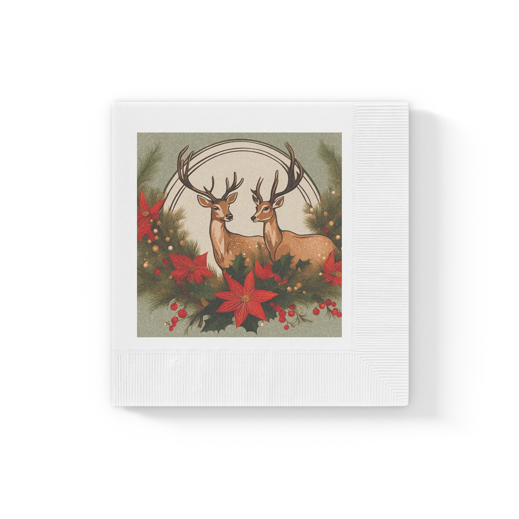 Holiday Deer Christmas Napkins