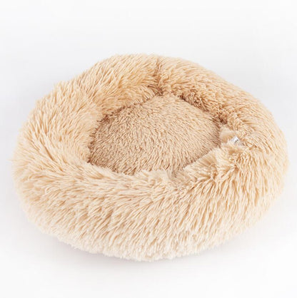 Nest Bed For Small Dogs and Cats, Round Plush Pet Bed