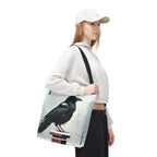Winter Crow Tote Bag with Cotton Handles For Everyday Use, 3 Sizes