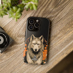 Wolf with Flowers, Animal Cell Phone Case - Apple, Samsung, Google Pixel