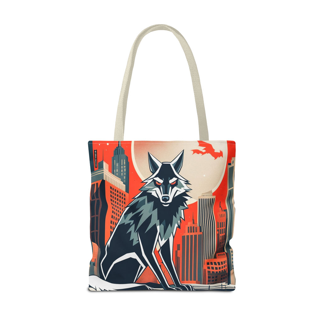 City Wolf Tote Bag, Tote with Cotton Handles For Everyday Use, 3 Sizes