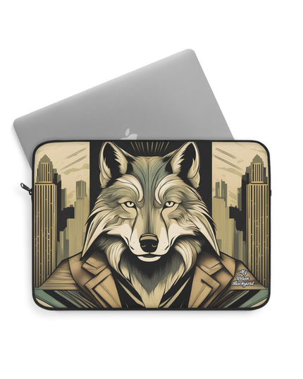 Luther Greyfang, Wolf Laptop Carrying Case, Top Loading Sleeve for School or Work