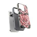 Pink Rose Flowers, Cell Phone Case - Apple, Samsung or Google Pixel