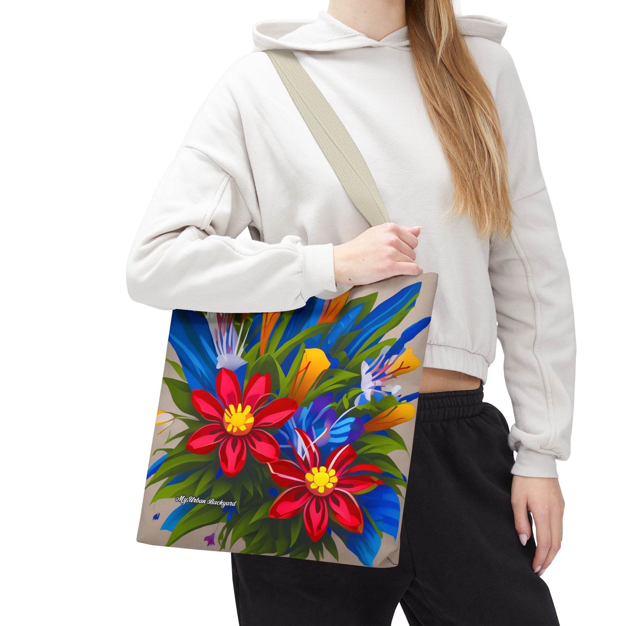 Vibrant Wildflowers Tote Bag with Cotton Handles For Everyday Use, 3 Sizes