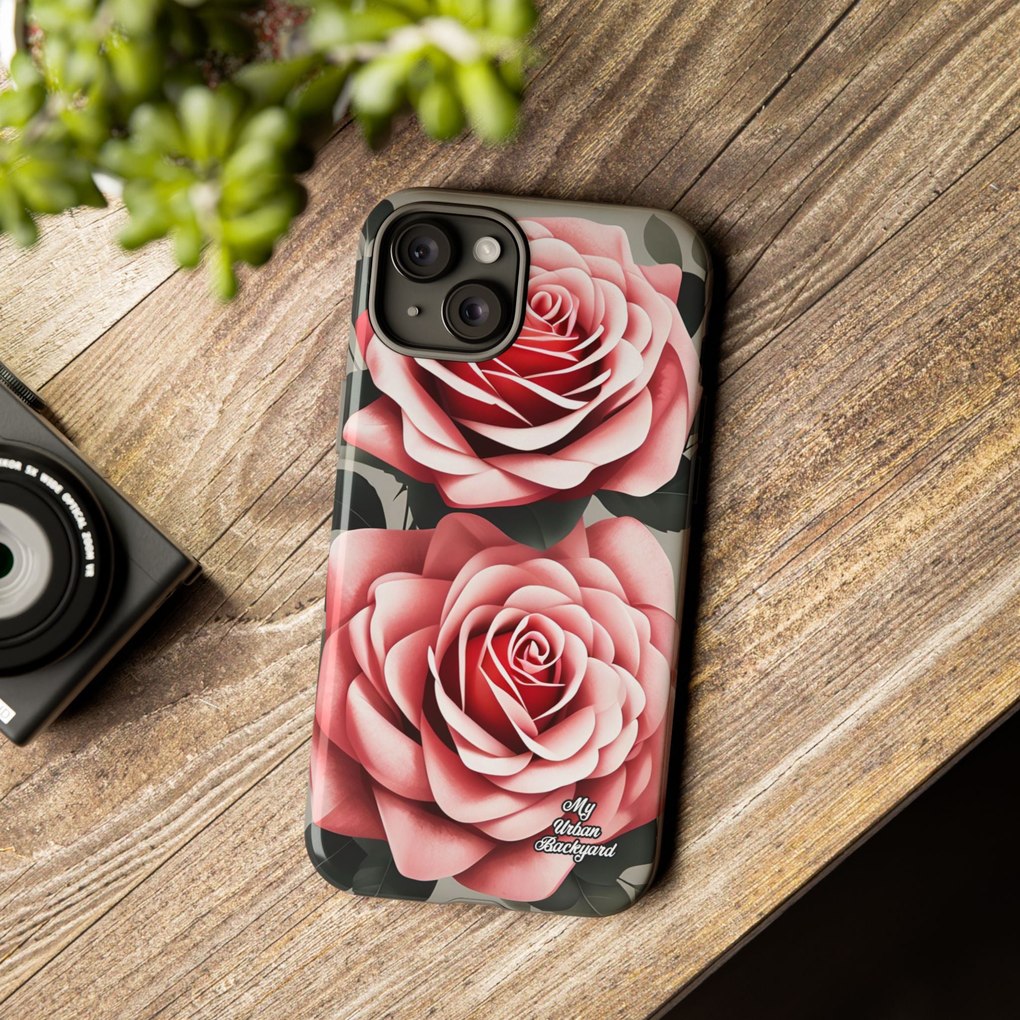 Pink Rose Flowers, Cell Phone Case - Apple, Samsung or Google Pixel