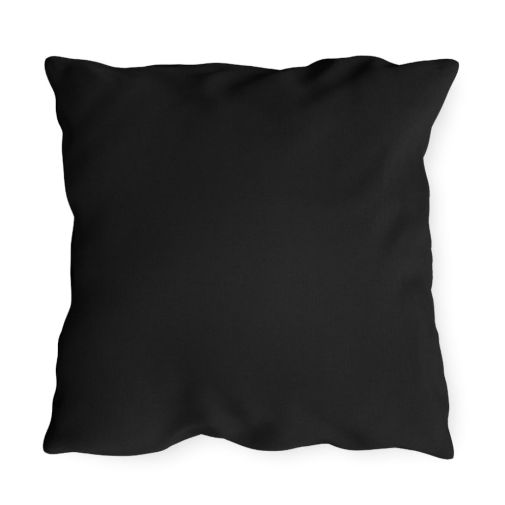 A Sheep with Flowers, Black accent color, Throw Pillow, Indoor/Outdoor Decor for Home or Office
