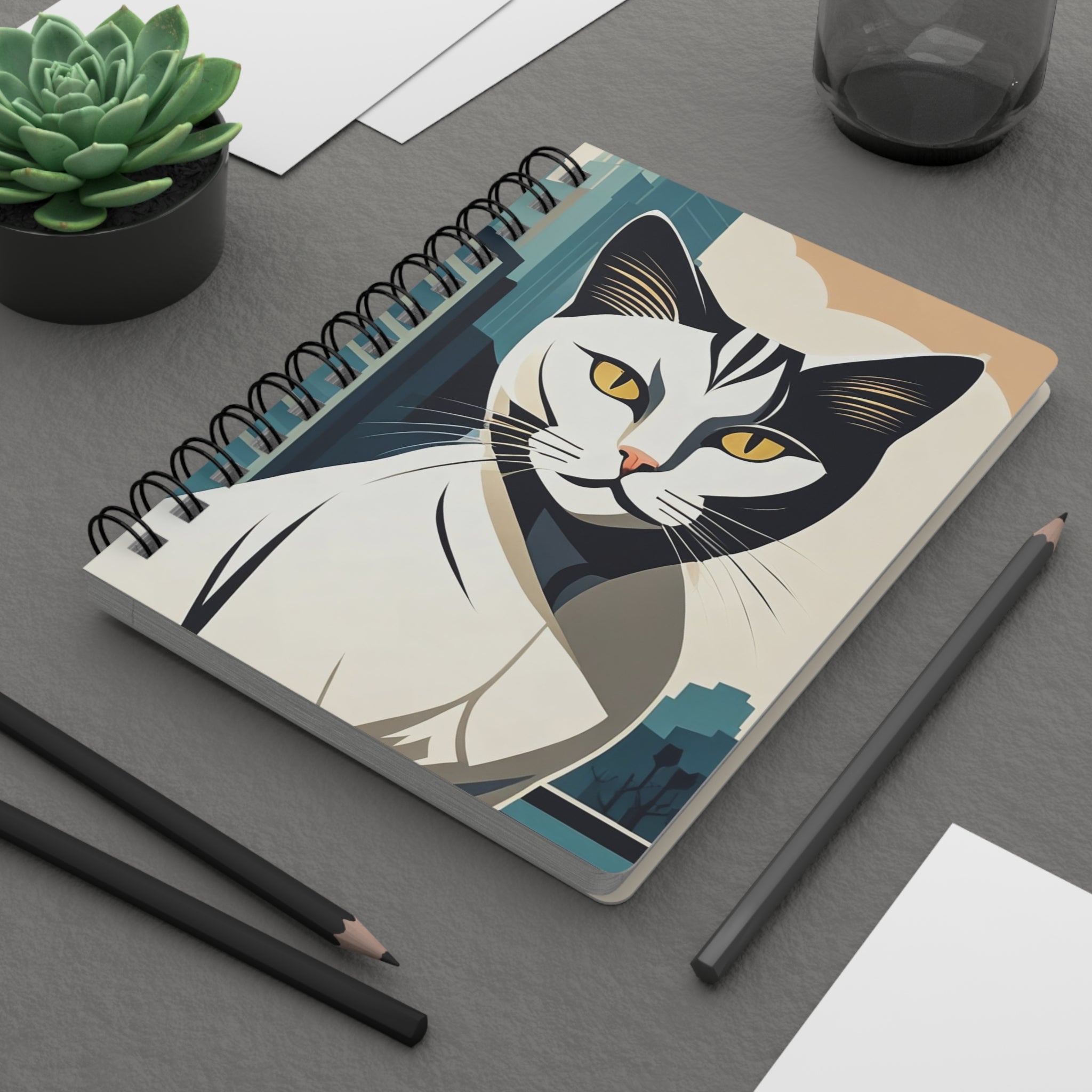 Urban Cat Spiral Journal