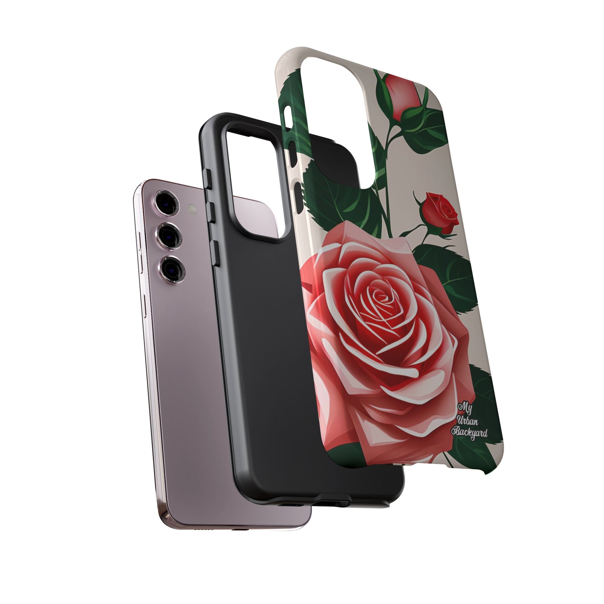 Pink Rose Flowers, Cell Phone Case - Apple, Samsung, Google Pixel