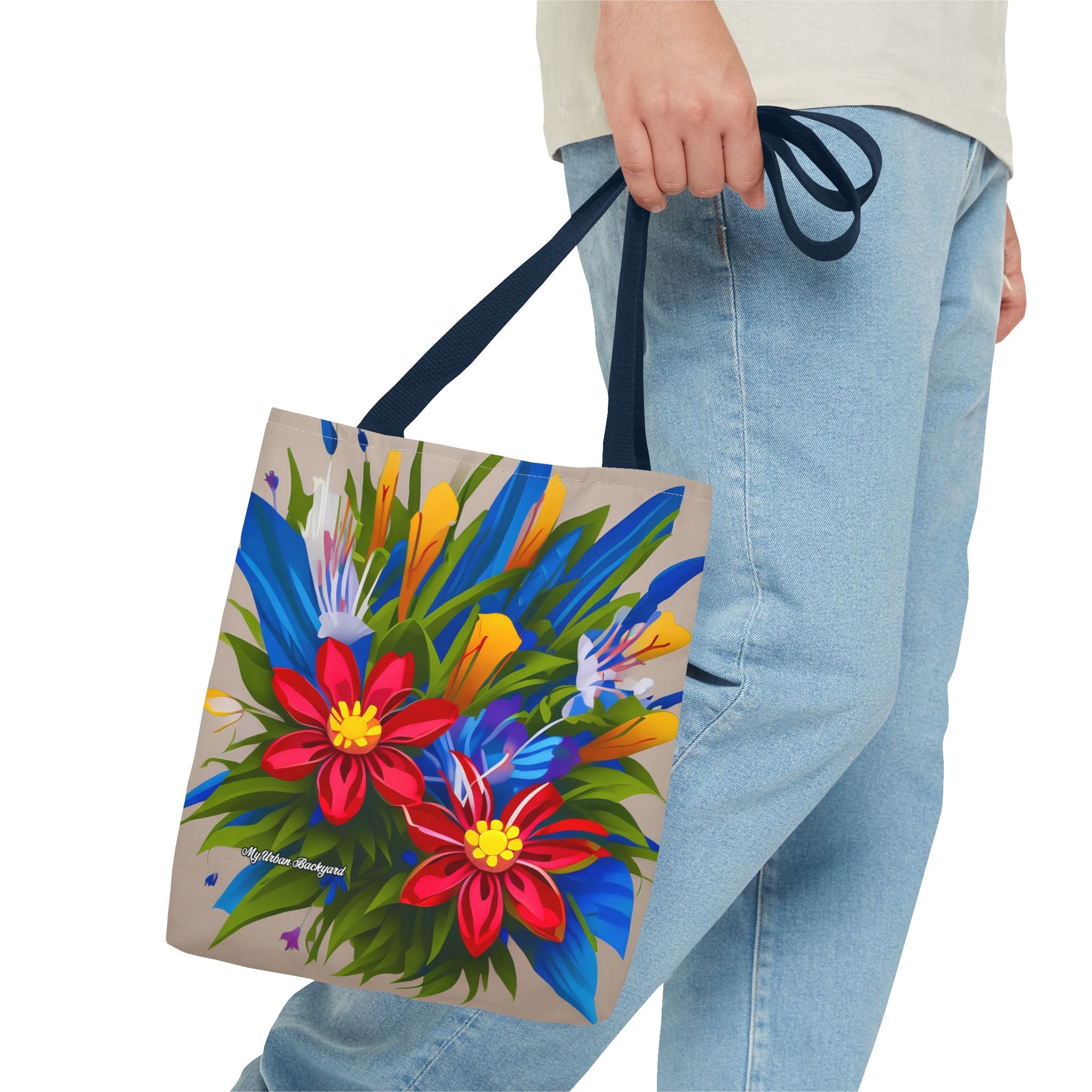 Vibrant Wildflowers Tote Bag with Cotton Handles For Everyday Use, 3 Sizes