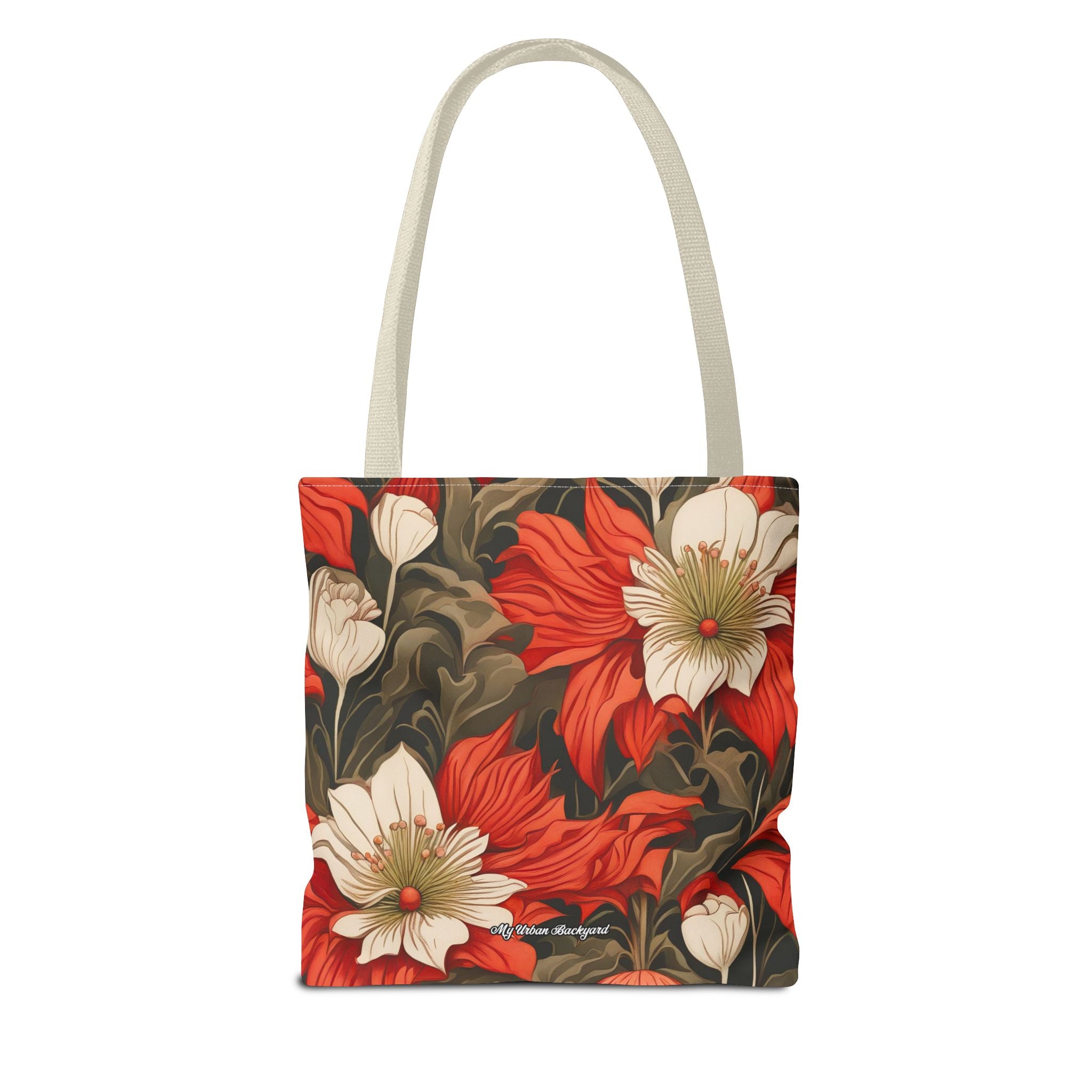 Holiday Flowers, Tote Bag with Cotton Handles