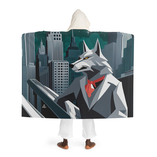 Cinderhowl, Wolf Hooded Sherpa Fleece Blanket