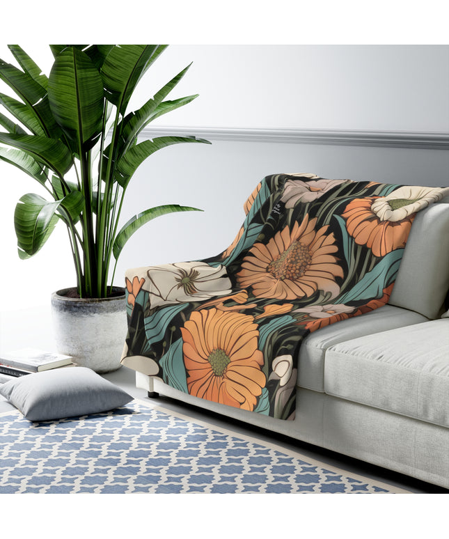 Wildflowers, Sherpa Fleece Blanket for Cozy Warmth, 50"x60"