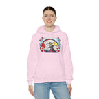 Bald Eagle w Flowers, Unisex Hoodie w Front Pocket