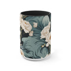 Winter Flowers, Ceramic Coffee Mug