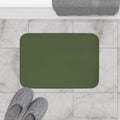 Moss Green Memory Foam Bath Mat — Soft Absorbent Bathroom Rug, 2 sizes