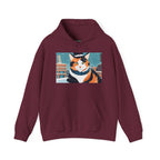 Calico Cat in Snow Hoodie — Cozy Winter Cat Lover Sweatshirt