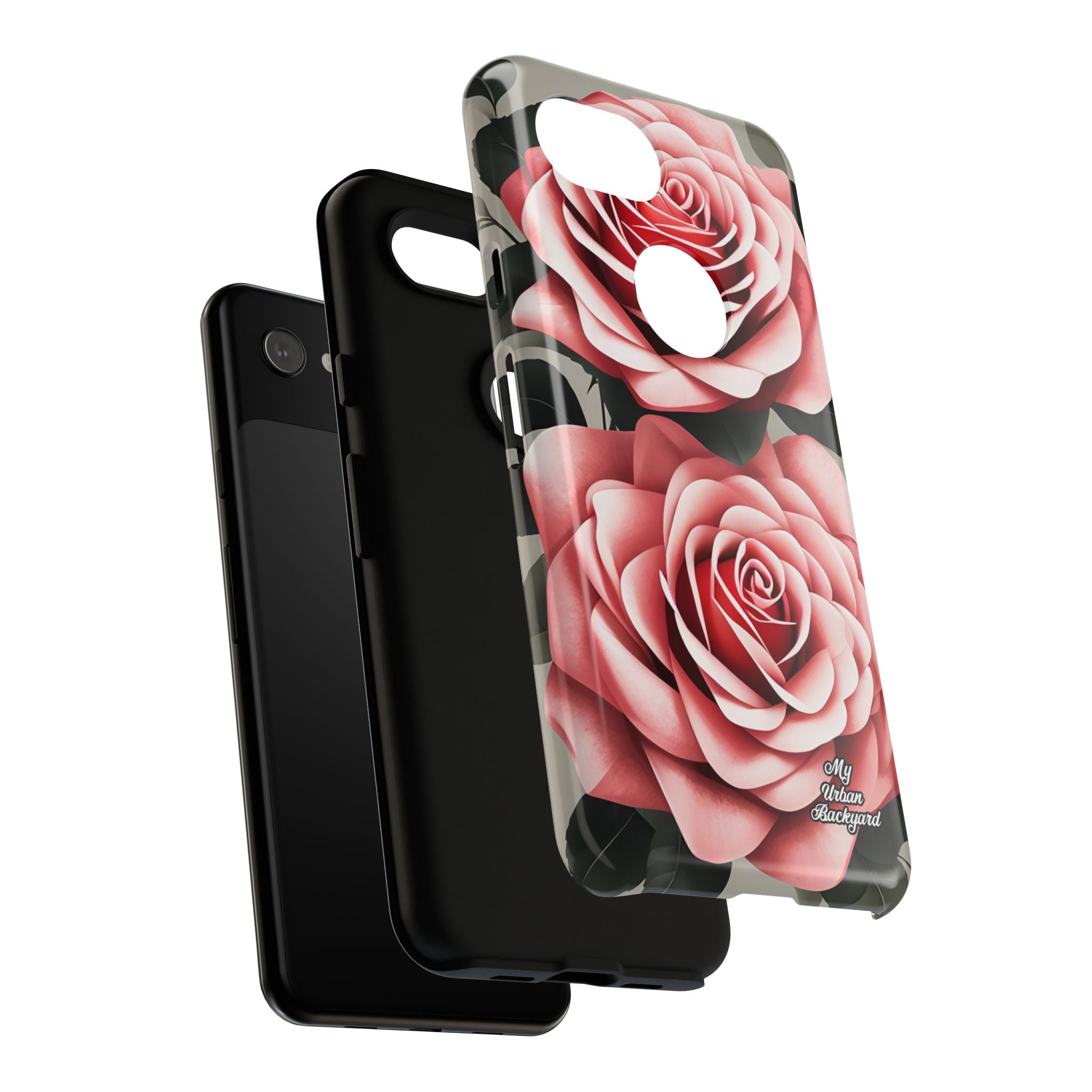 Pink Rose Flowers, Cell Phone Case - Apple, Samsung or Google Pixel