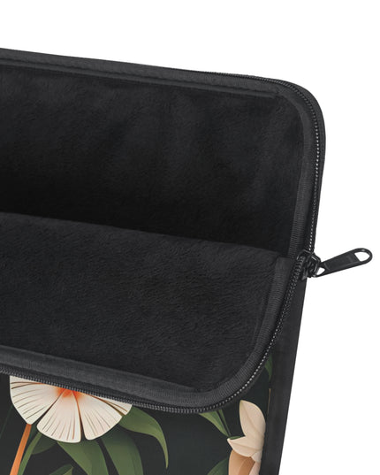 Art Deco Flowers, Laptop Carrying Case, Top Loading Sleeve for School or Work