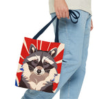 Ziggy Starspaws, Raccoon Tote Bag with Cotton Handles For Everyday Use, 3 Sizes
