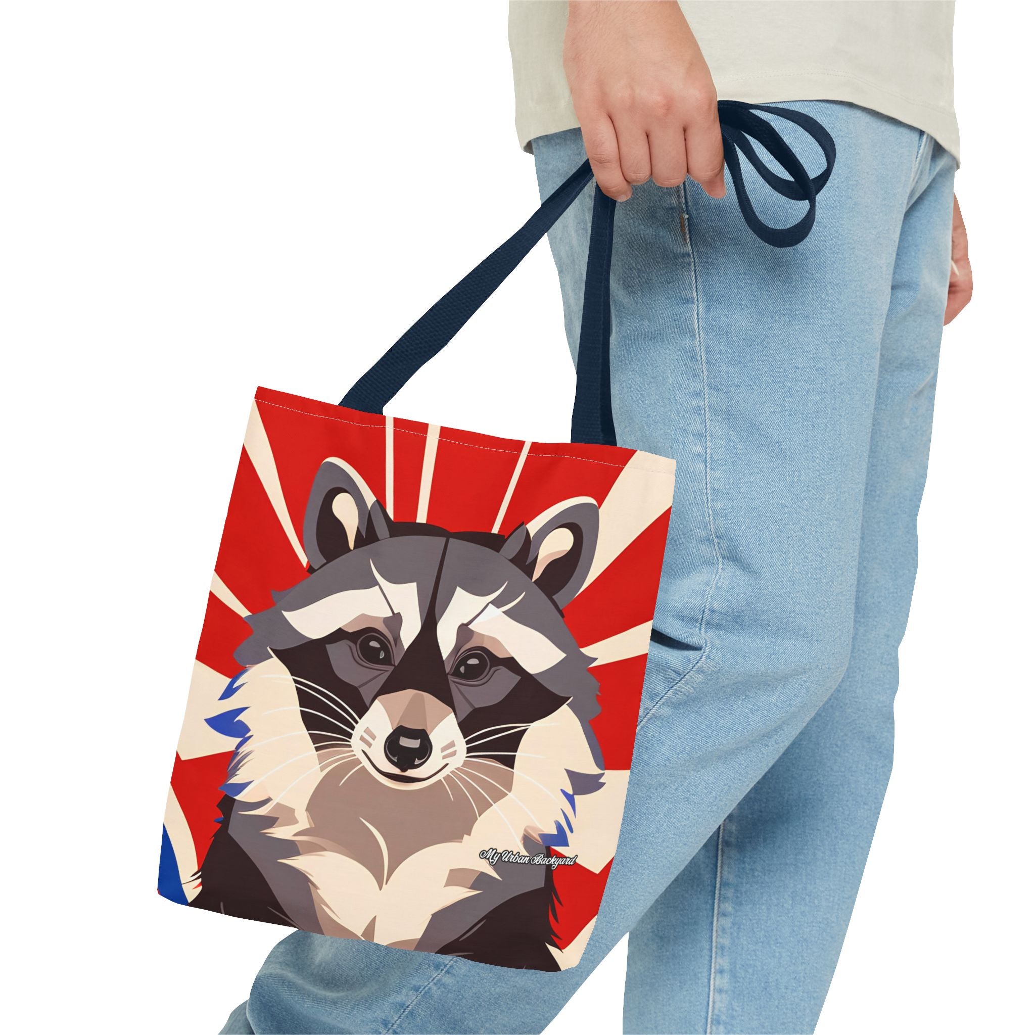Ziggy Starspaws, Raccoon Tote Bag with Cotton Handles For Everyday Use, 3 Sizes