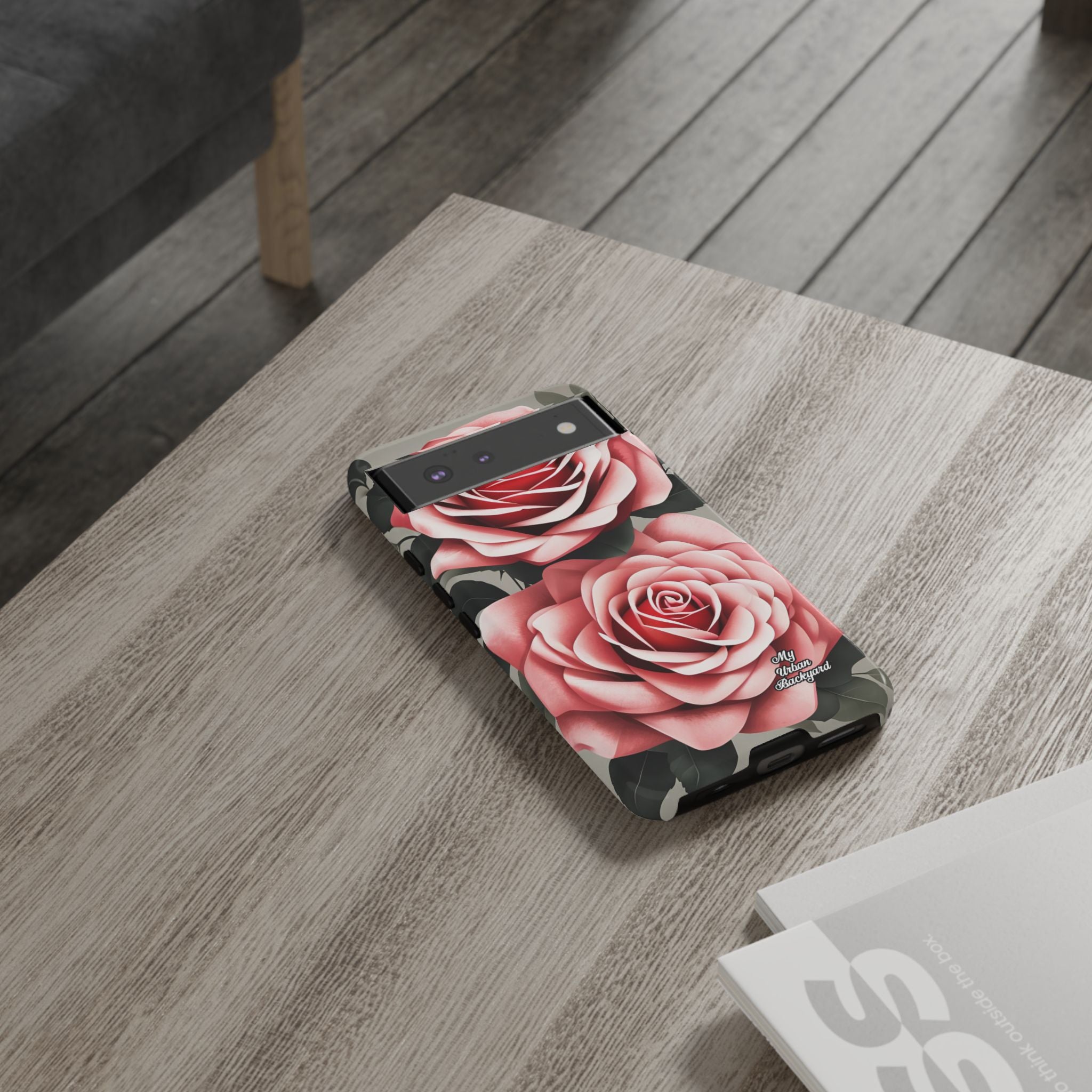 Pink Rose Flowers, Cell Phone Case - Apple, Samsung or Google Pixel