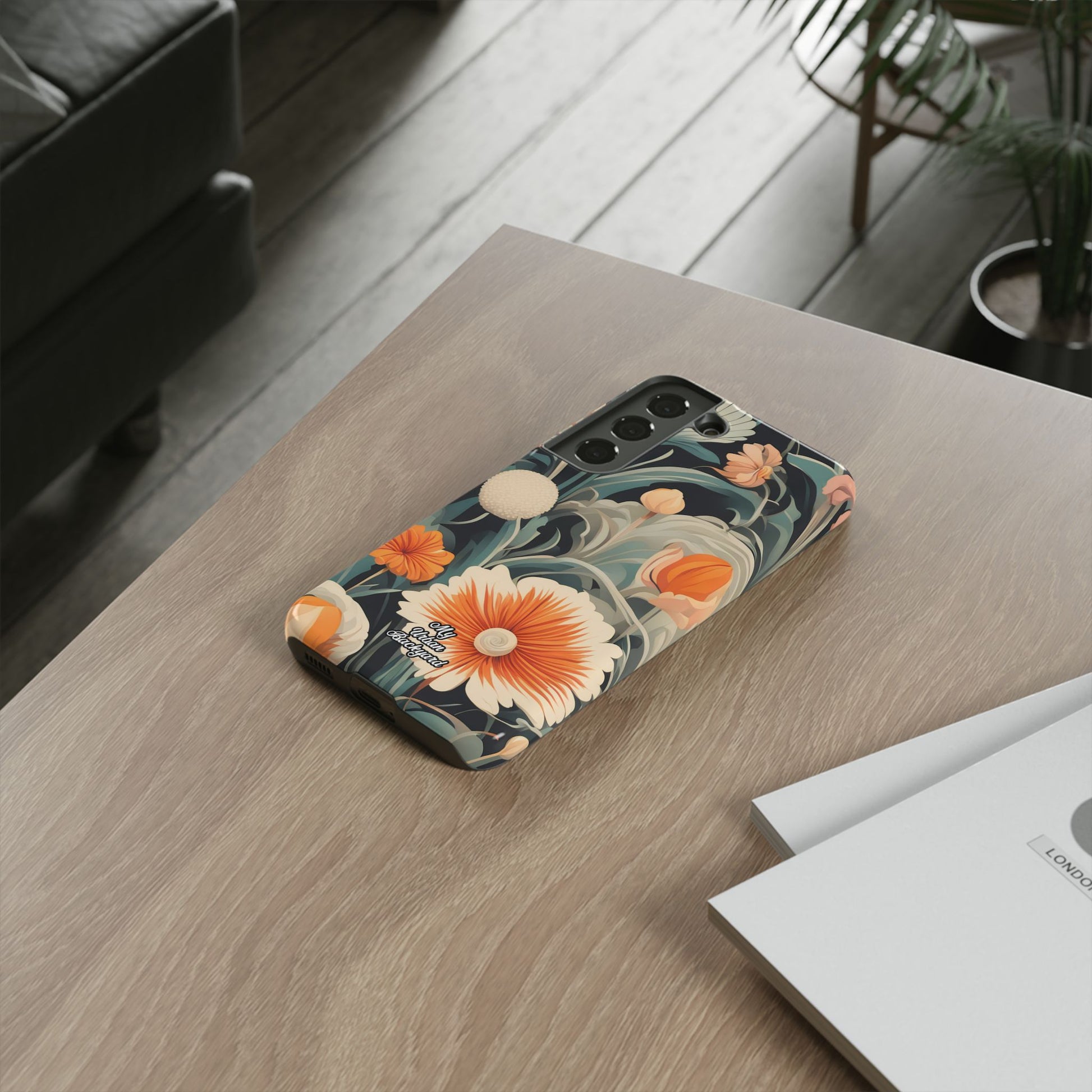Orange and White Flowers, Cell Phone Case - Apple, Samsung, Google Pixel