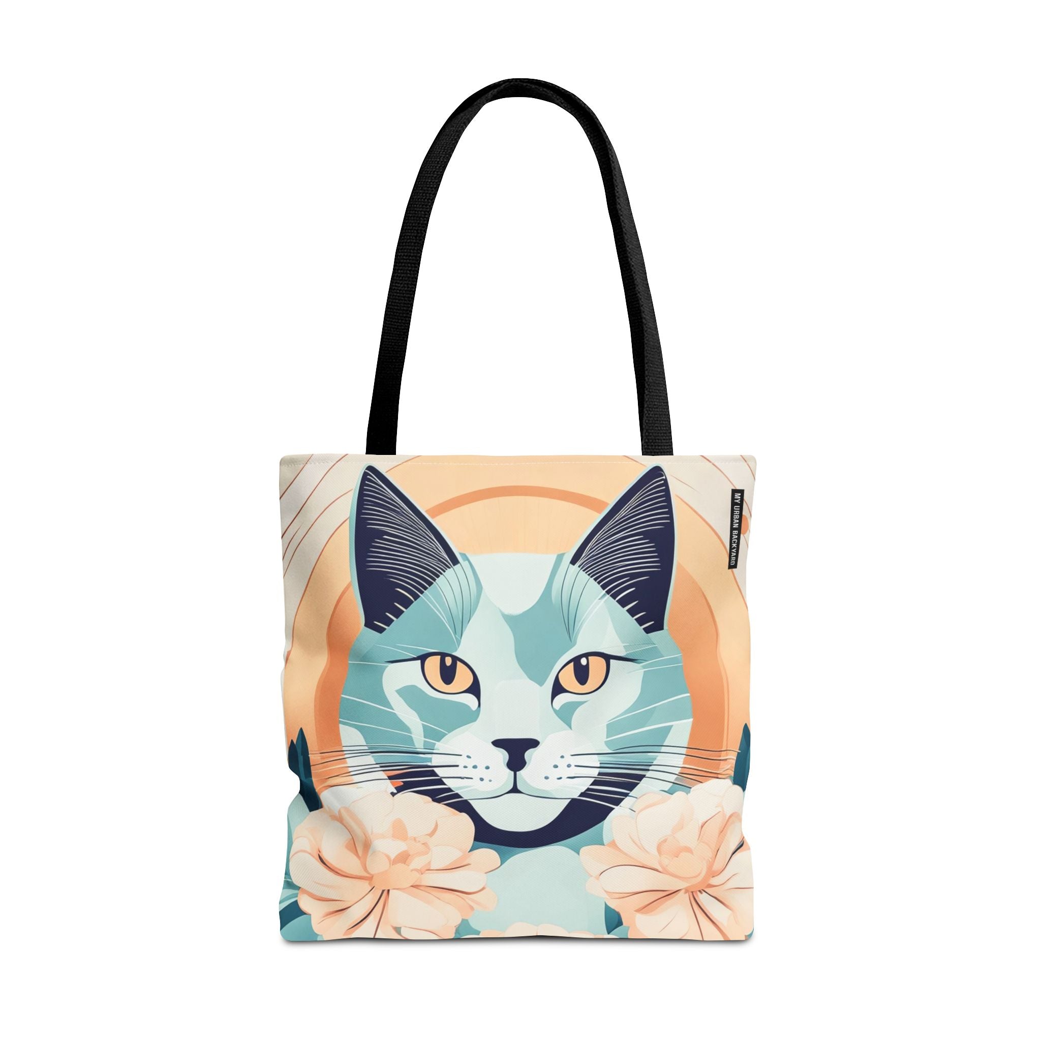 Leo Bluemane Floral Cat Tote Bag