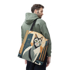 Art Deco Urban Cat Tote Bag