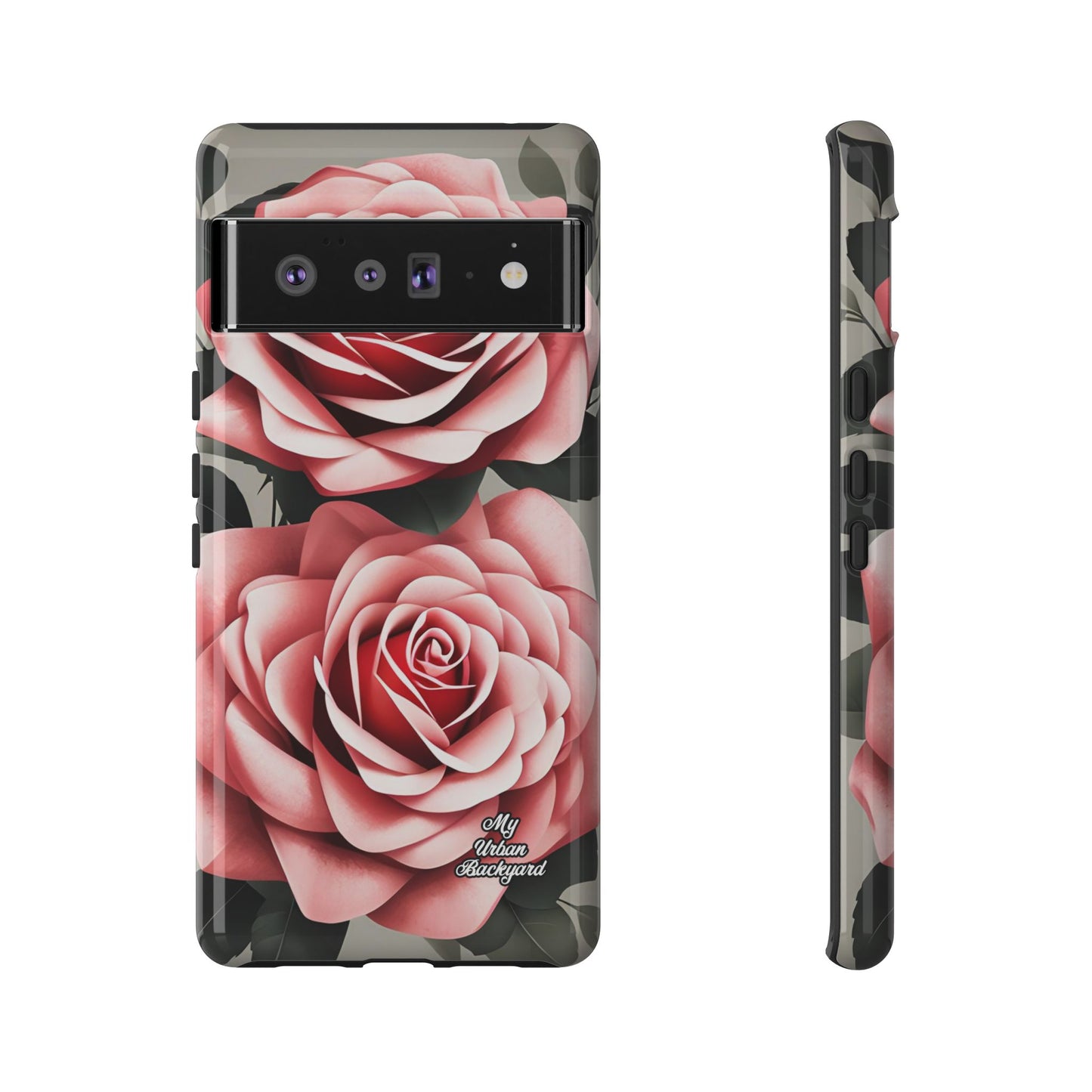 Pink Rose Flowers, Cell Phone Case - Apple, Samsung or Google Pixel