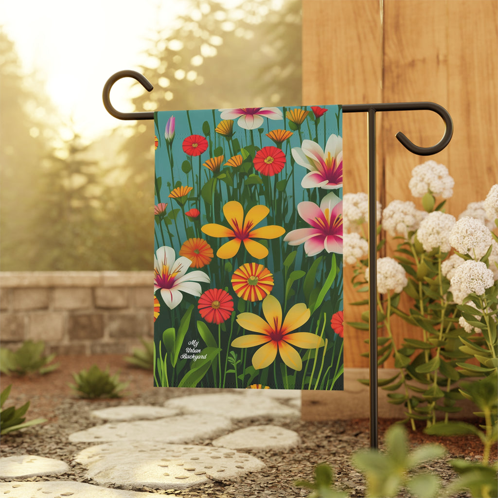Wildflowers, Outdoor Garden Flag, Decor for Yard, Patio, House, 12" x 18", Double Sided Vertical. Flag only