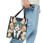 Simon Whiskerford, Cat Tote Bag with Cotton Handles For Everyday Use, 3 Sizes