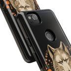 Wolf with Flowers, Animal Cell Phone Case - Apple, Samsung, Google Pixel