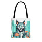 Vincent Blueclaw, Wolf Tote Bag with Cotton Handles For Everyday Use, 3 Sizes