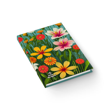 Hardcover Writing Journal with 128 ruled line pages - Wildflowers