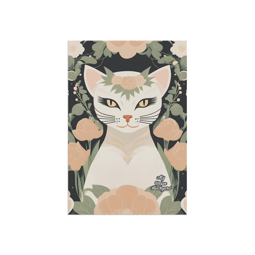 Genevieve Meowcroft, Cat Garden Flag for Yard, Patio, Porch, or Work, 12"x18" - Flag only