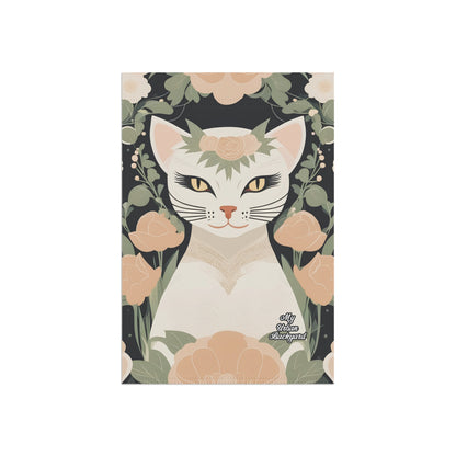 Elegant Cat, Garden Flag for Yard, Patio, Porch, or Work, 12"x18" - Flag only