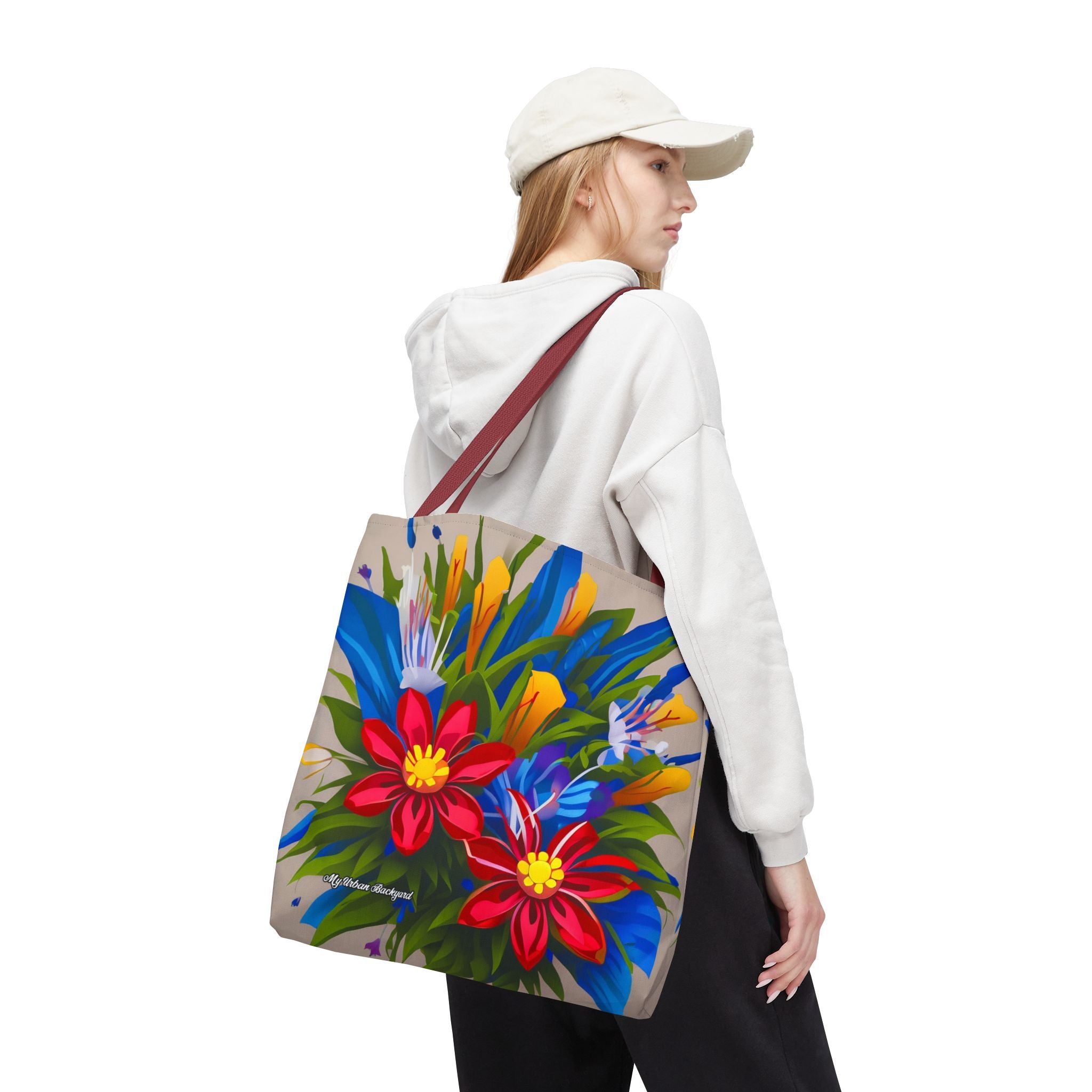 Vibrant Wildflowers Tote Bag with Cotton Handles For Everyday Use, 3 Sizes