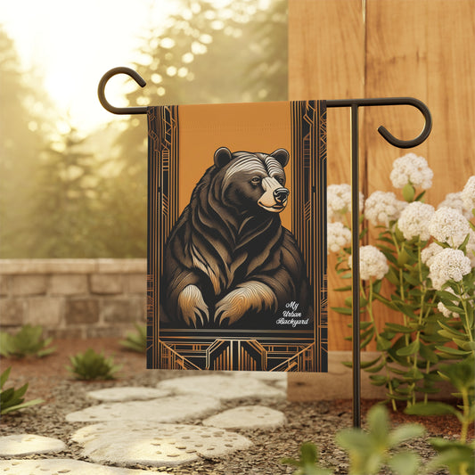 Theo Grizzlyson, Bear Garden Flag for Yard, Patio, Porch, or Work, Bear Design – 12"x18", Flag only