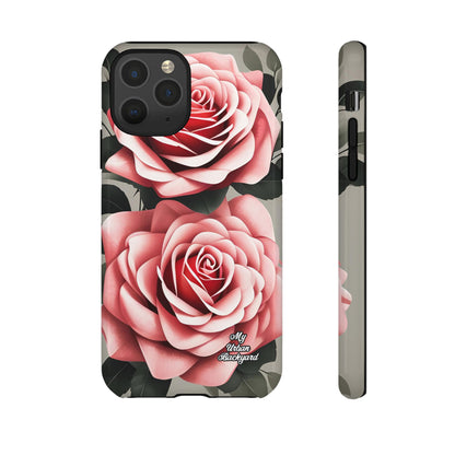 Pink Rose Flowers, Cell Phone Case - Apple, Samsung or Google Pixel