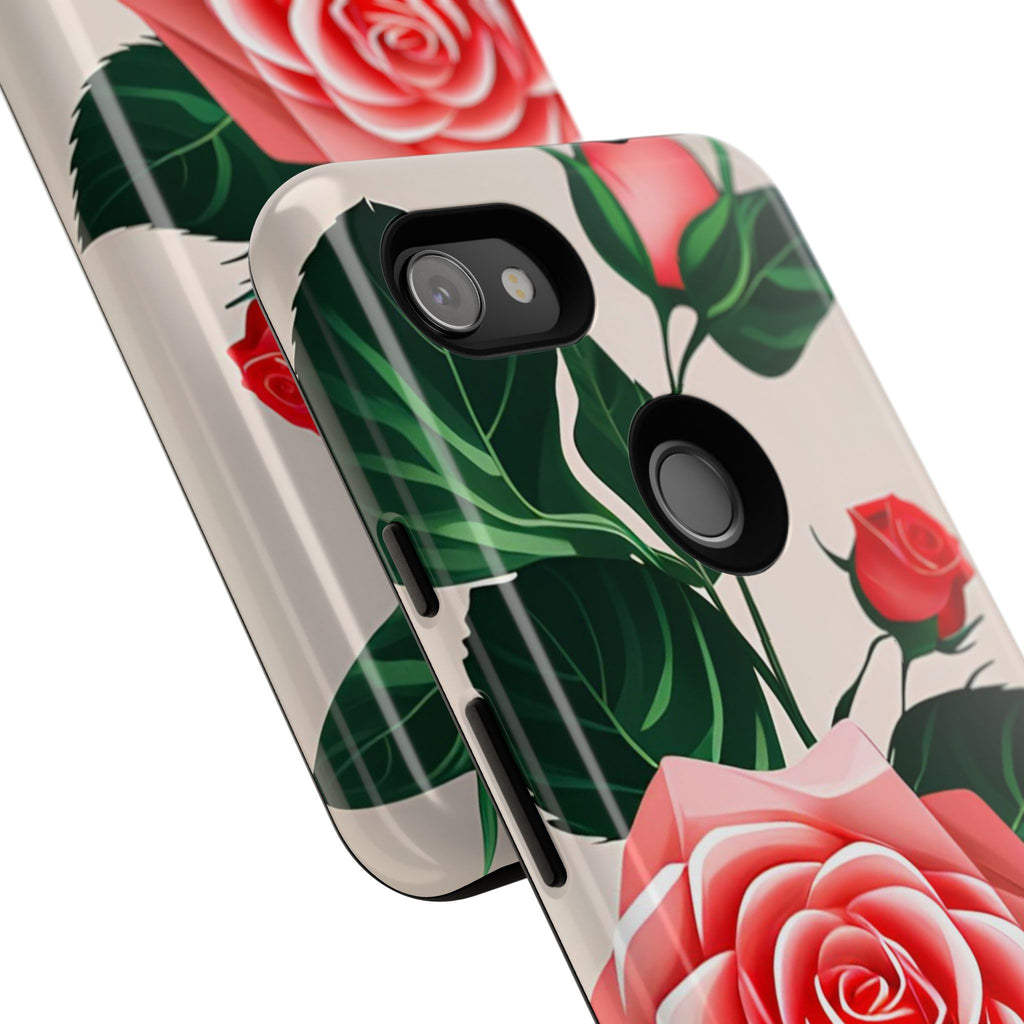 Pink Rose Flowers, Cell Phone Case - Apple, Samsung, Google Pixel