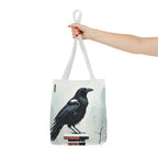Winter Crow Tote Bag with Cotton Handles For Everyday Use, 3 Sizes
