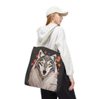 Art Deco Wolf Tote Bag with Cotton Handles For Everyday Use, 3 Sizes