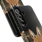 Art Deco Coyote with Flower, Cell Phone Case - Apple, Samsung, Google Pixel