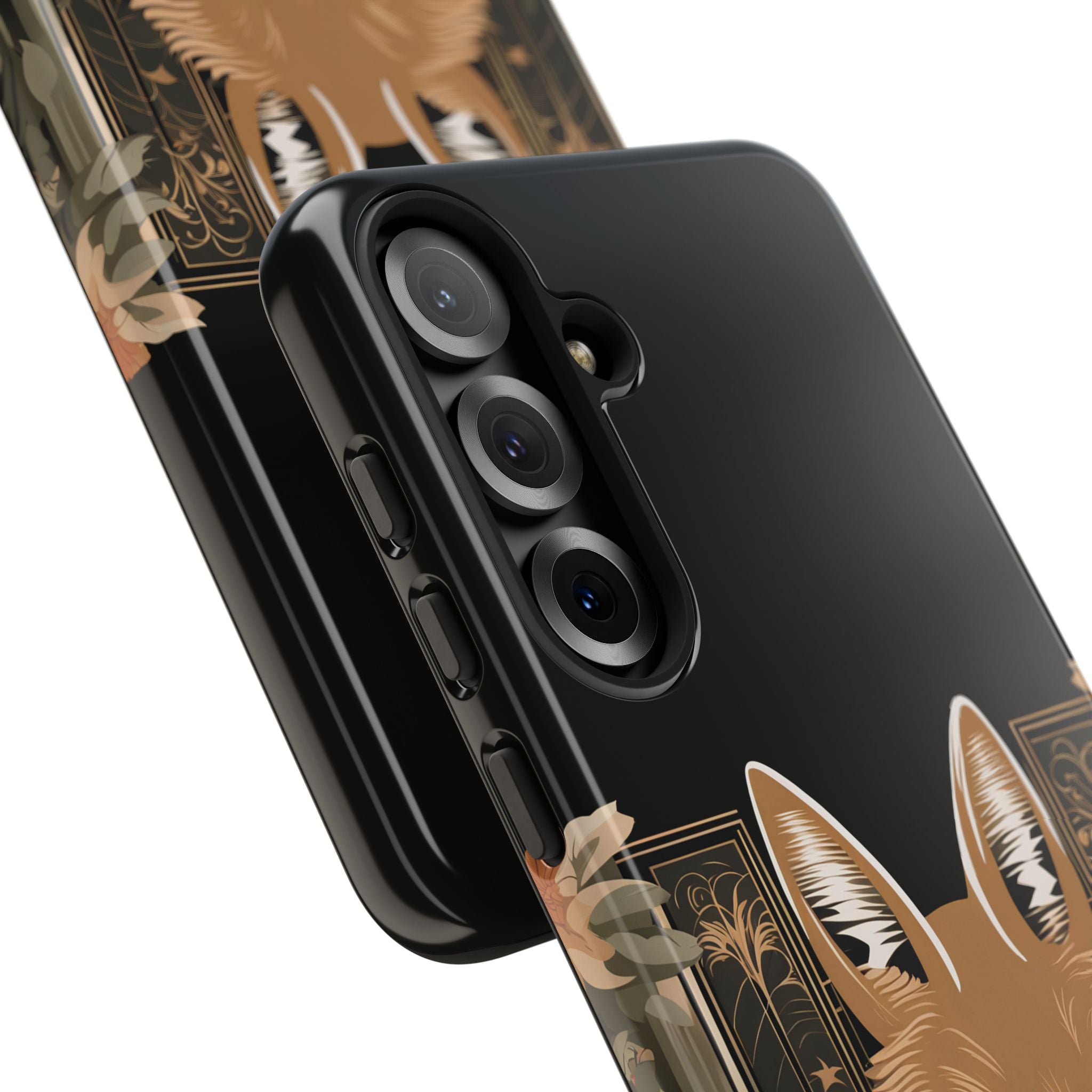 Art Deco Coyote with Flower, Cell Phone Case - Apple, Samsung, Google Pixel