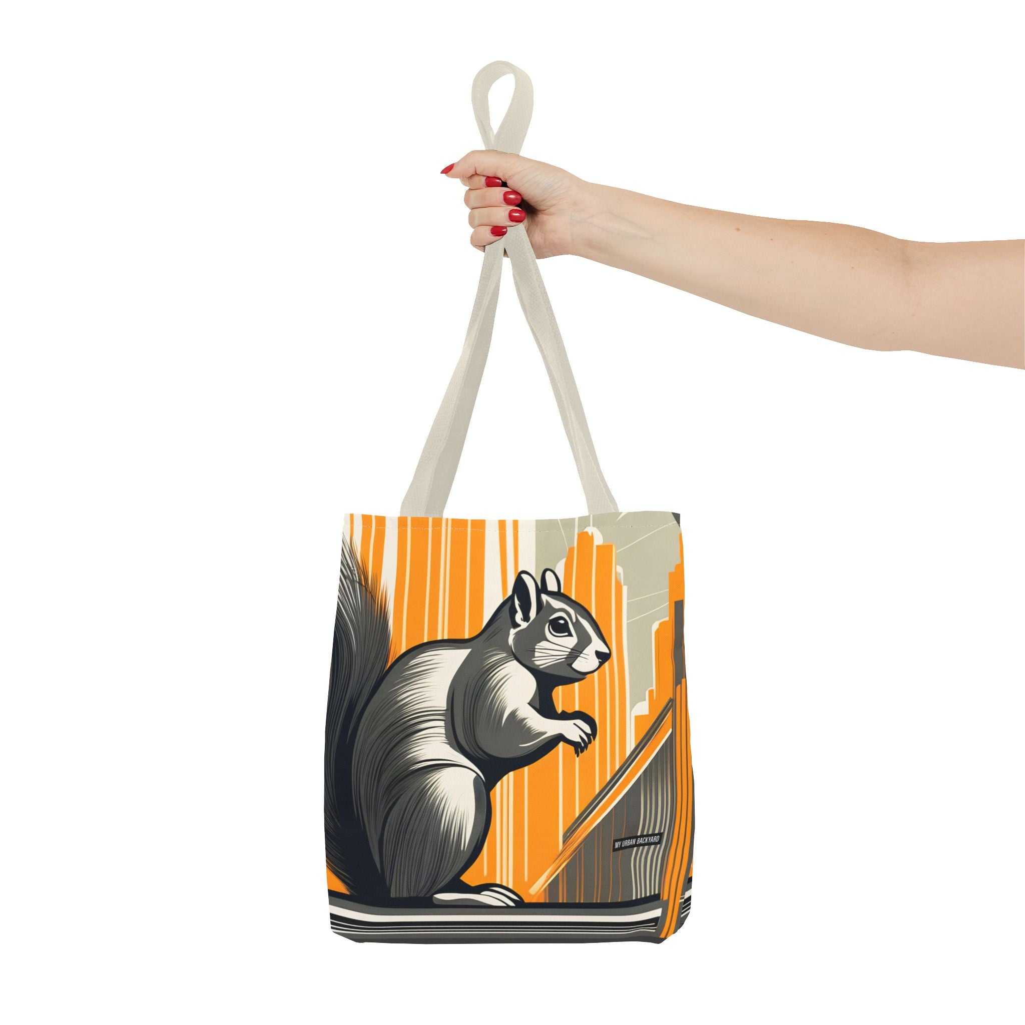 Art Deco Squirrel, Everyday Tote Bag w Cotton Handles