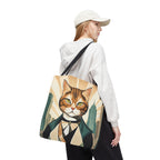 Dapper Art Deco Tabby Cat Tote Bag