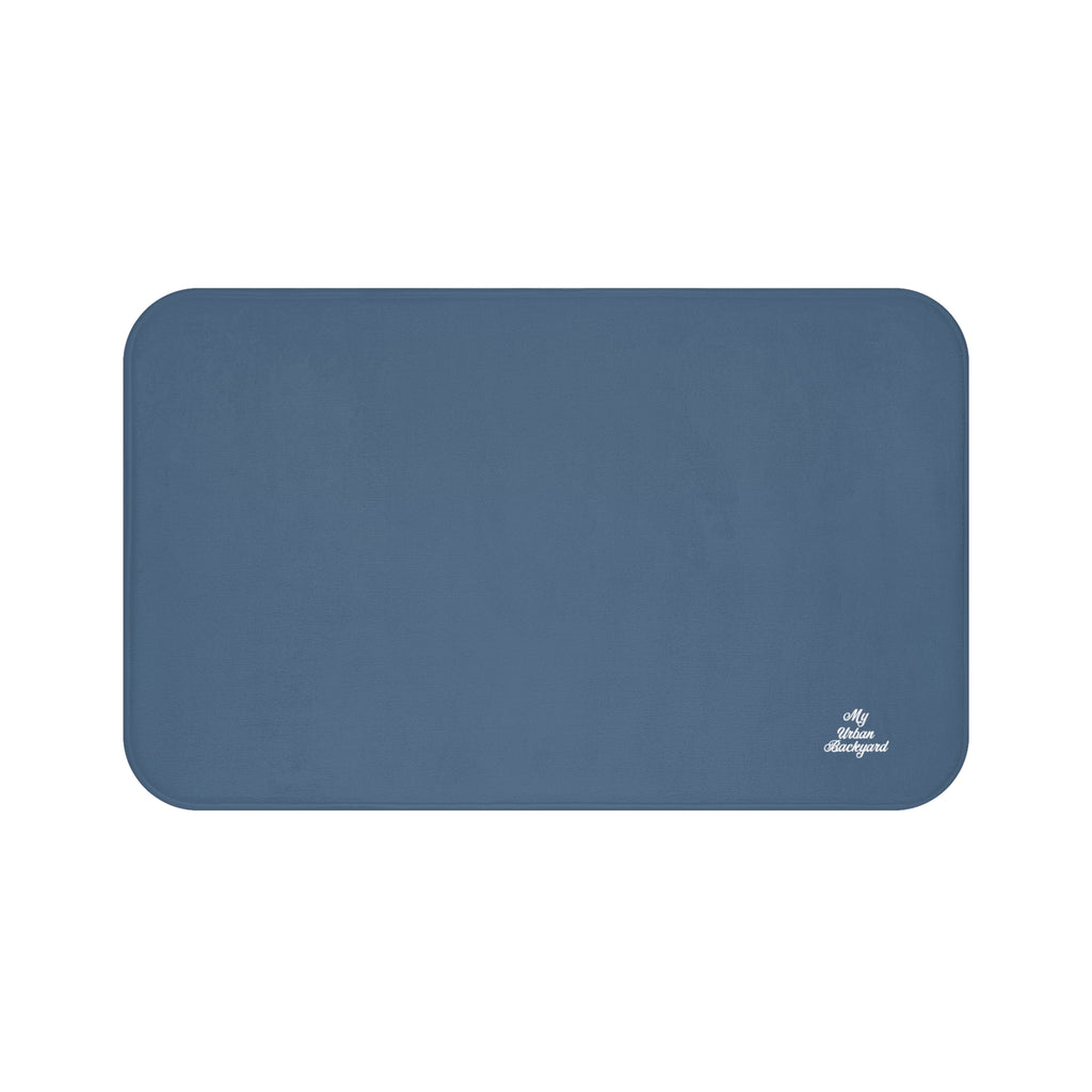 Blue Accent Color, Memory Foam Bath Mat - Cozy Bathroom Essential